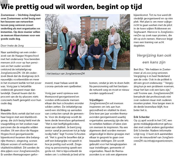 Lees meer over het artikel BESTUUR VAN JSZ IN EEN INTERVIEW IN HET STREEKBLAD